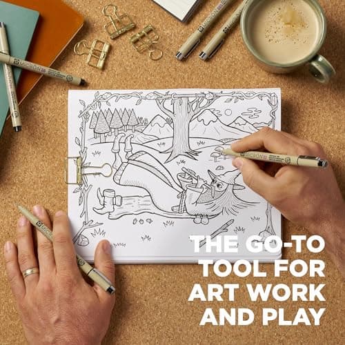 Sakura Pigma Micron Fineliner Pens, 6-Piece Set, Assorted Sizes thumbnail 3