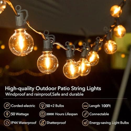 Brightown Outdoor String Lights 100 Ft thumbnail 3