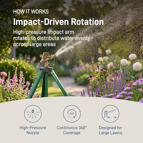 Orbit 58322 Zinc Impact Sprinkler on Tripod Base thumbnail 4