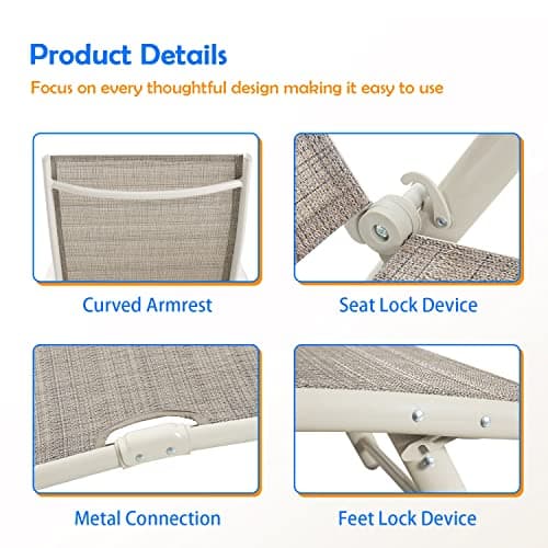 Devoko Patio Chaise Lounge Chair thumbnail 5