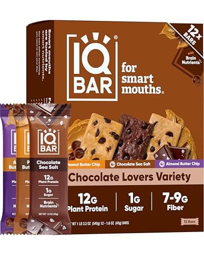 IQBAR Plant Protein Bars, Brain and Body Variety (12-Pack) - image 1