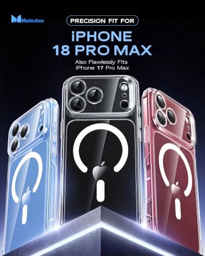 Maledan for iPhone 18 Pro Max Case Crystal Clear, Full Camera Protection, MagSafe thumbnail 2