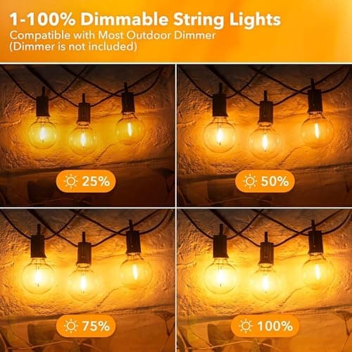 Brightown Outdoor String Lights 100 Ft thumbnail 5