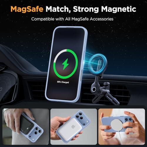 Miracase Magnetic for iPhone 18 Pro Max Case, Light Blue thumbnail 3