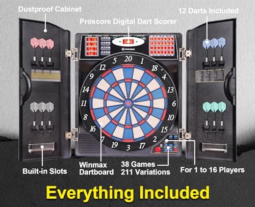 WIN.MAX Electronic Dart Board with Cabinet thumbnail 5