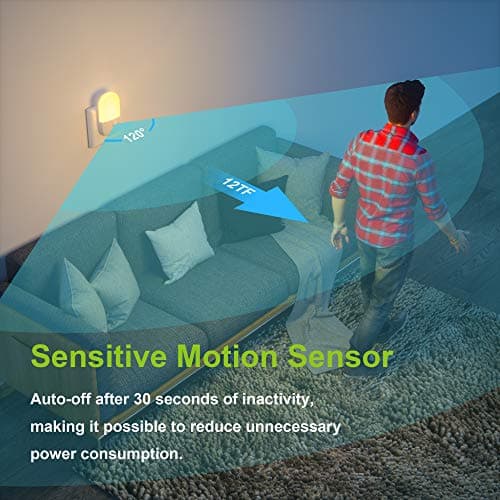MAZ-TEK Plug-in Motion Sensor Dimmable Night Light (2-Pack) thumbnail 3