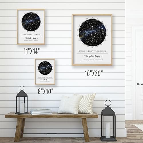 Custom Star Map Print — Night Sky on a Meaningful Date thumbnail 4