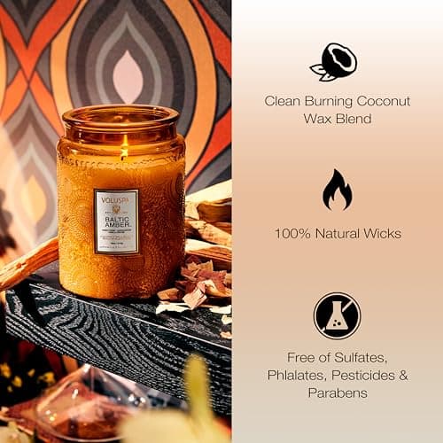 Voluspa Baltic Amber Large Glass Jar Candle (18 oz) thumbnail 5