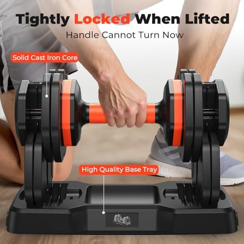 FLYBIRD Adjustable Dumbbell 25 lb (Single) thumbnail 5
