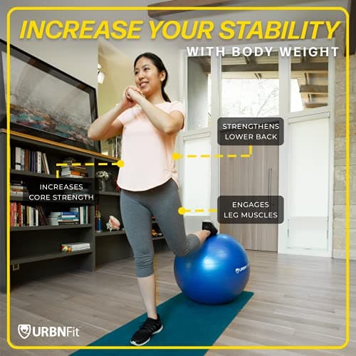 URBNFit Exercise Ball – Anti-Burst Yoga Ball with Pump thumbnail 2