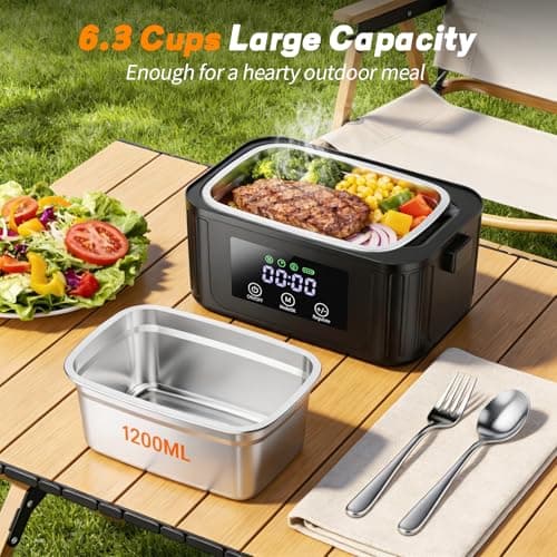 Scudra 6.3-Cup Cordless Electric Lunch Box with Ice Pack thumbnail 3