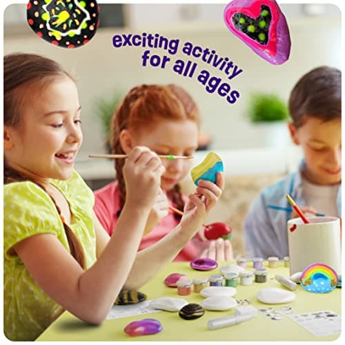 Dan&Darci Kids Rock Painting Kit - Glow in the Dark thumbnail 5