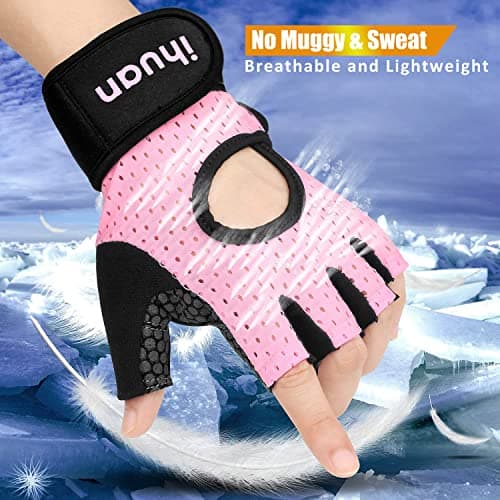 ihuan Breathable Weight Lifting Workout Gloves thumbnail 2