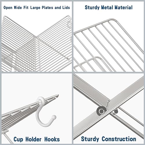 Simple Houseware Collapsible Dish Drying Rack thumbnail 4