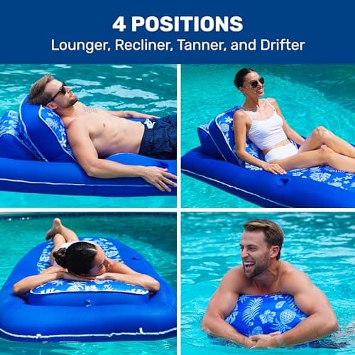 Aqua Premium Convertible Pool Lounger thumbnail 4
