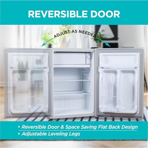 BLACK+DECKER 2.5 Cu. Ft. Compact Refrigerator, BCRK25V, Stainless Look thumbnail 5