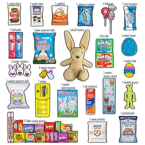 Brown Easter Basket for Kids and Adults (45ct) - Pre-Filled Gift Basket thumbnail 2