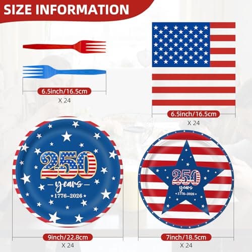 Amscan Patriotic Tableware Mega Pack thumbnail 2