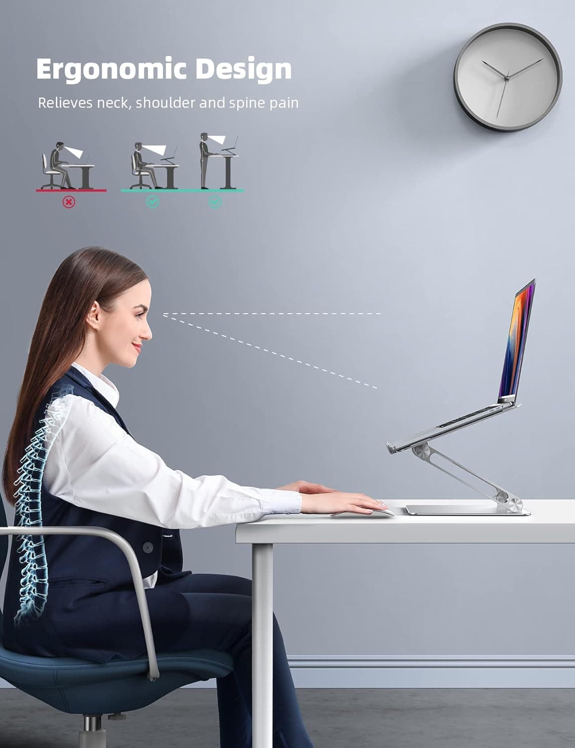 Lamicall Adjustable Laptop Stand (Foldable) thumbnail 2