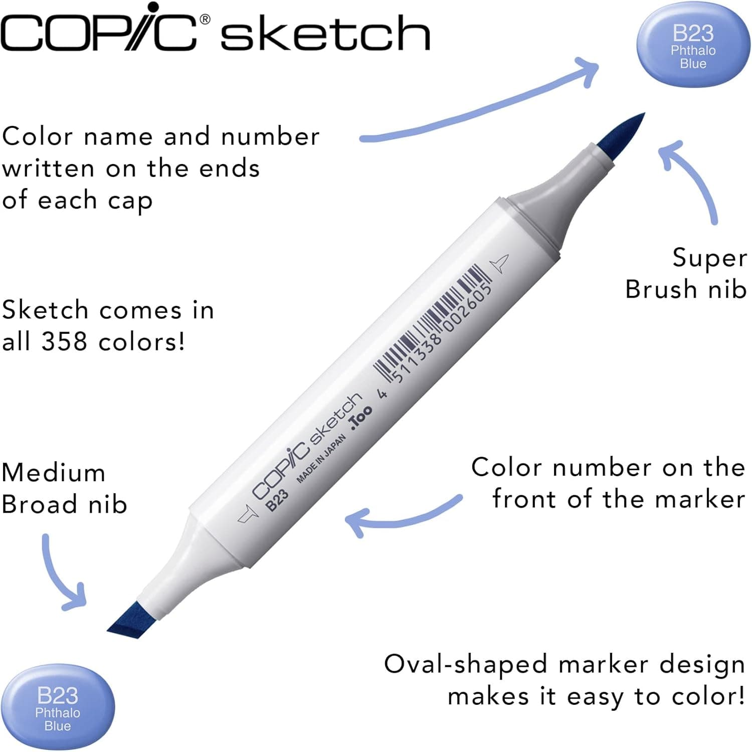 Copic Sketch Alcohol-Based Markers, 12-Piece Basic Set thumbnail 5