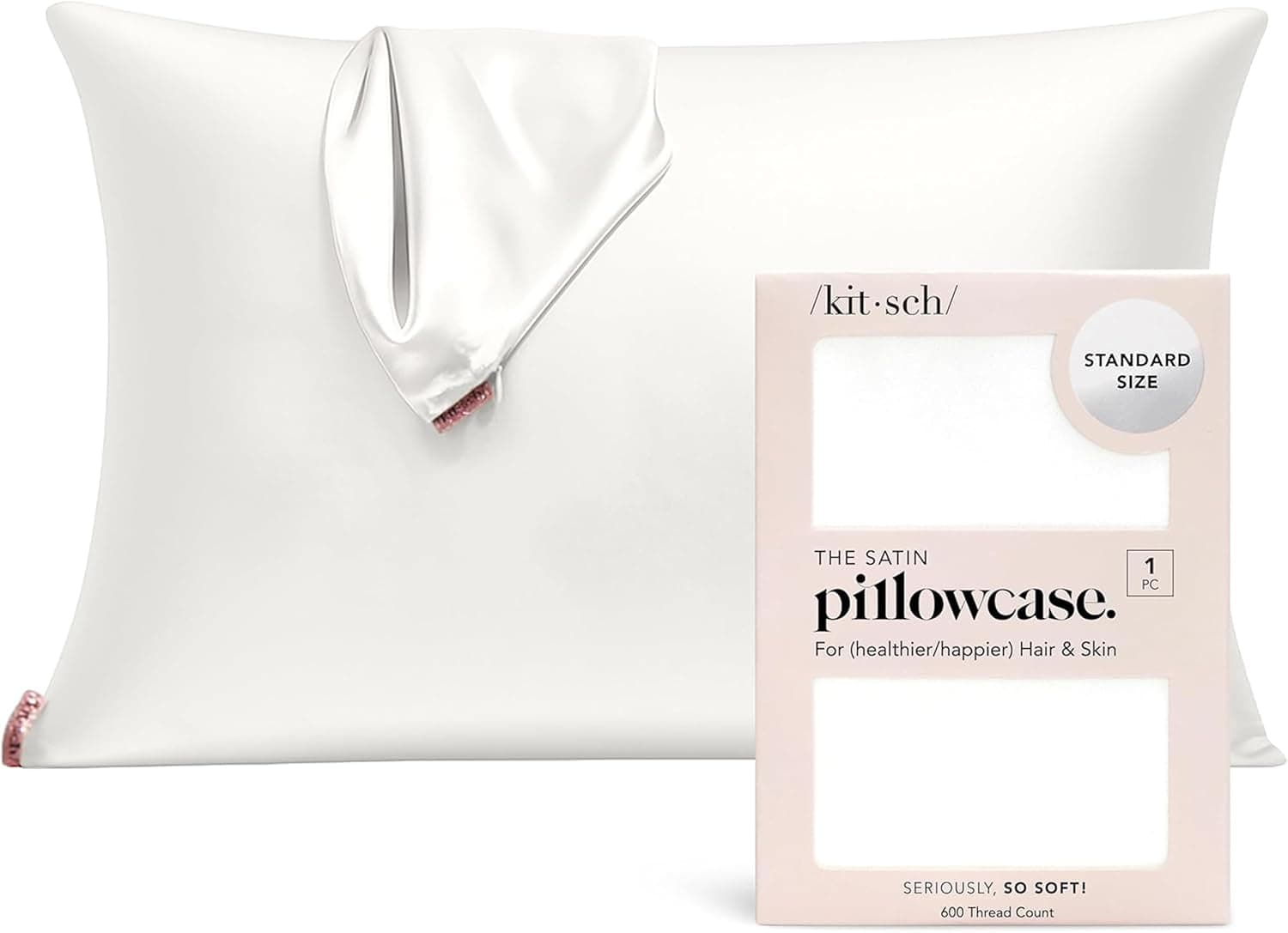 Kitsch Satin Pillowcase with Zipper for Hair and Skin - image 1