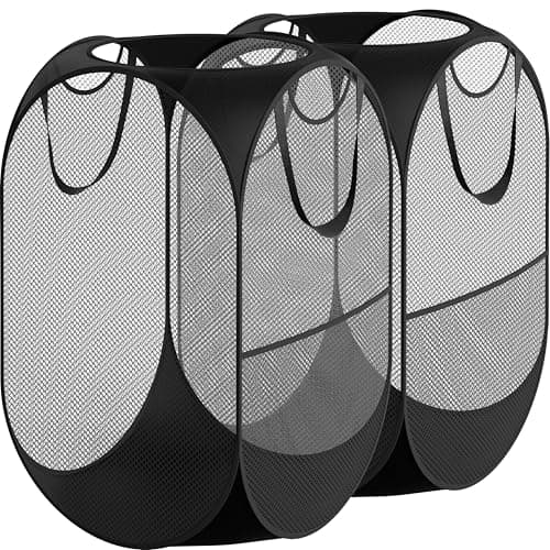 Simple Houseware Mesh Pop-Up Laundry Hamper with Side Pocket - image 1