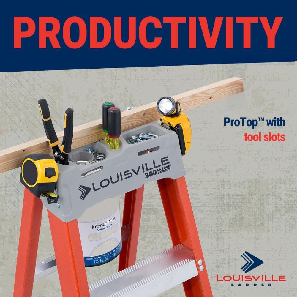 Louisville Ladder FS1506 6-Foot Fiberglass Step Ladder thumbnail 4