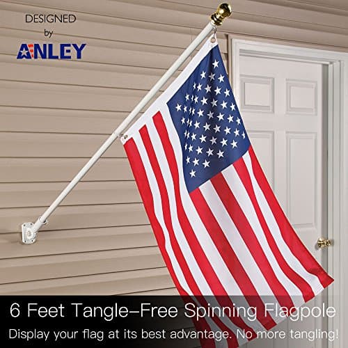 Anley 6ft Wall-Mount Aluminum Flag Pole Kit thumbnail 3