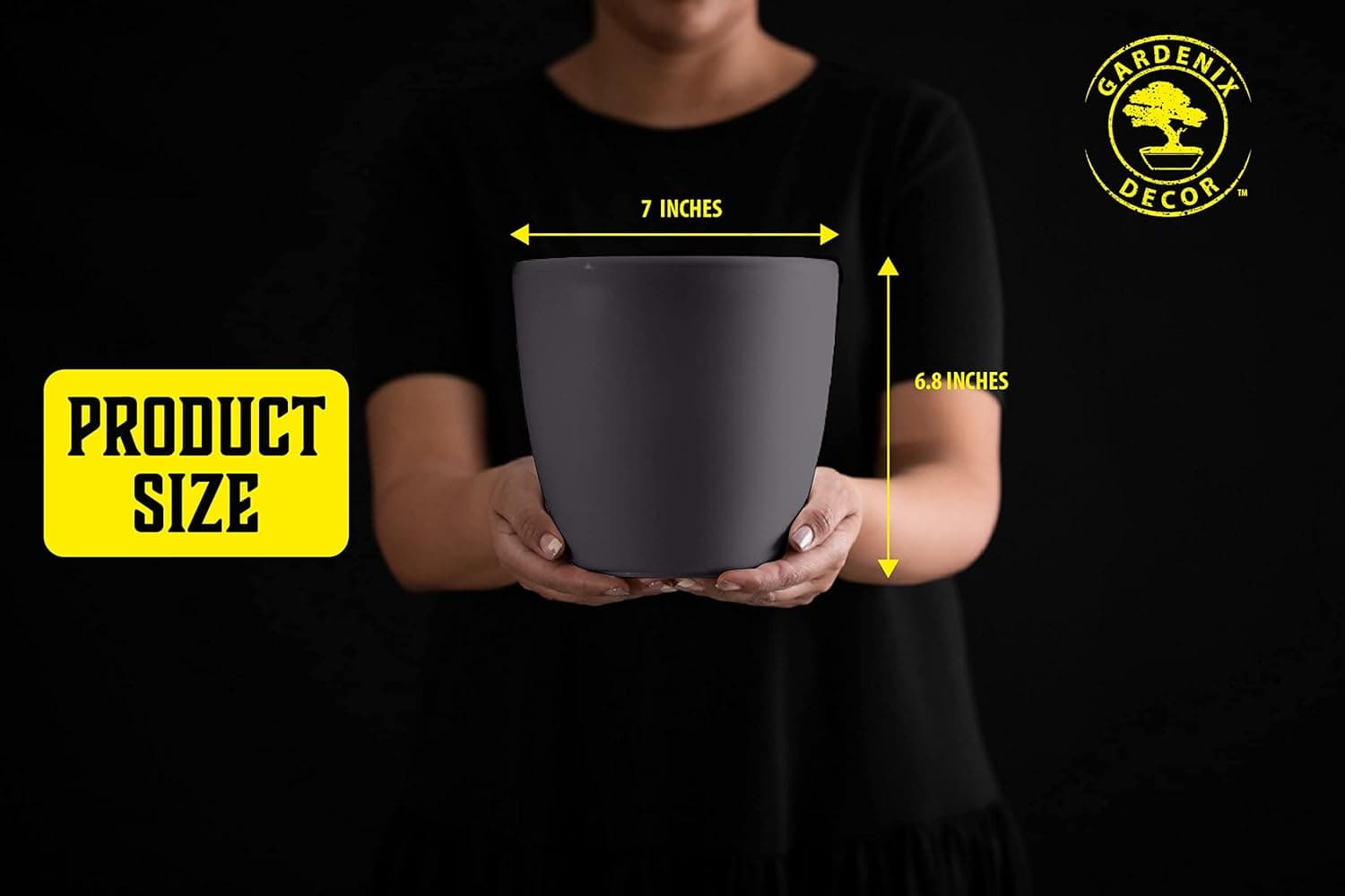 GARDENIX DECOR 7 Inch Self-Watering Planter 3 Pack thumbnail 2