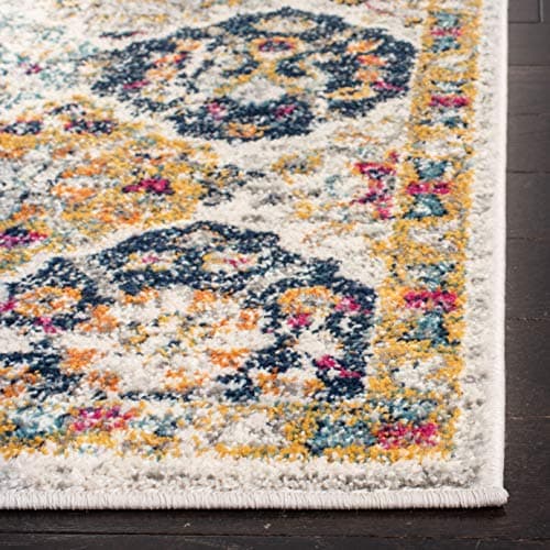 Safavieh Madison Collection Boho Chic Distressed Rug (8x10, Cream/Multi) thumbnail 5