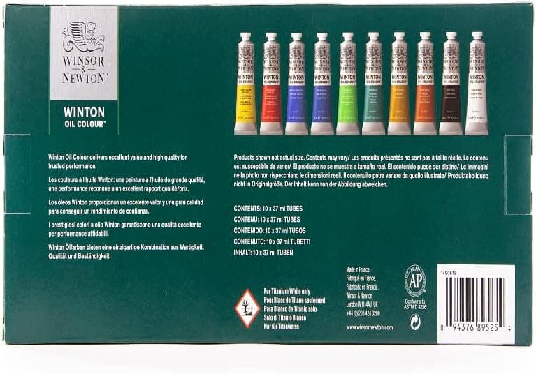 Winsor & Newton Winton Oil Colour Starter Set (10 x 37ml Tubes) thumbnail 2