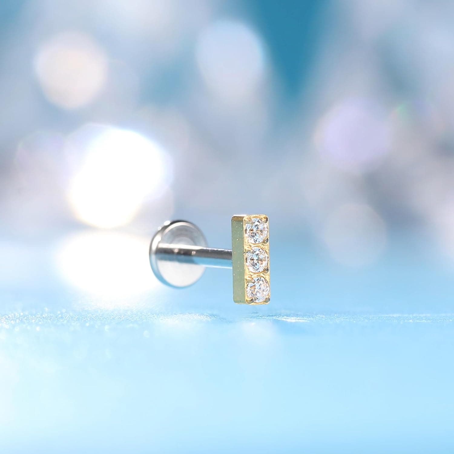 limerencia F136 Implant Grade Titanium Flat Back Stud Earrings thumbnail 3