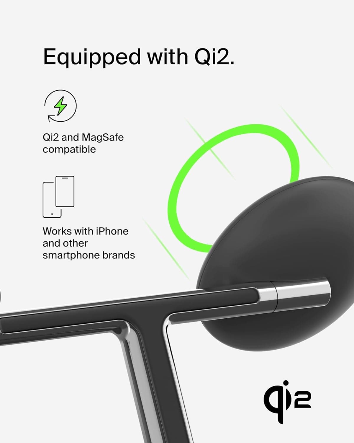 Belkin MagSafe-Compatible 3-in-1 Wireless Charger Stand (Qi2) thumbnail 3