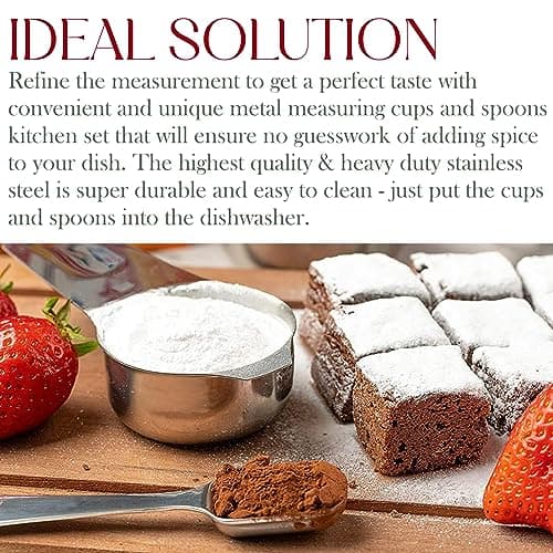 Bellemain One-Piece Stainless Steel Measuring Cups Set of 6 thumbnail 5