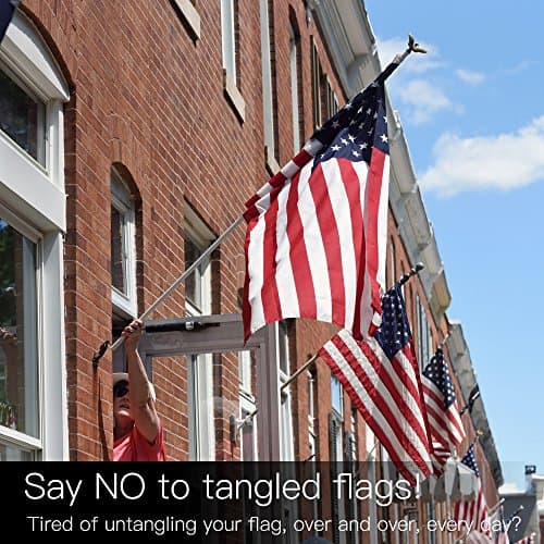 Anley 6ft Wall-Mount Aluminum Flag Pole Kit thumbnail 2
