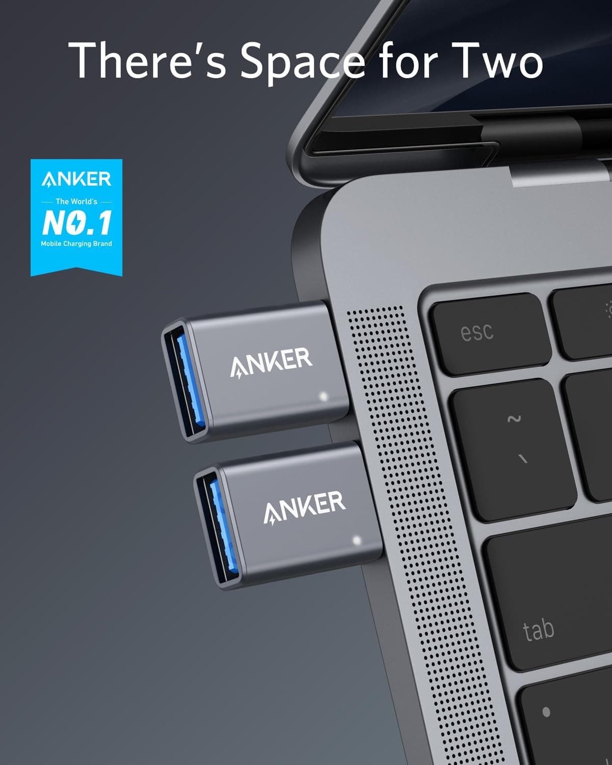 Anker USB-C to USB-A Adapter (2-Pack) thumbnail 2