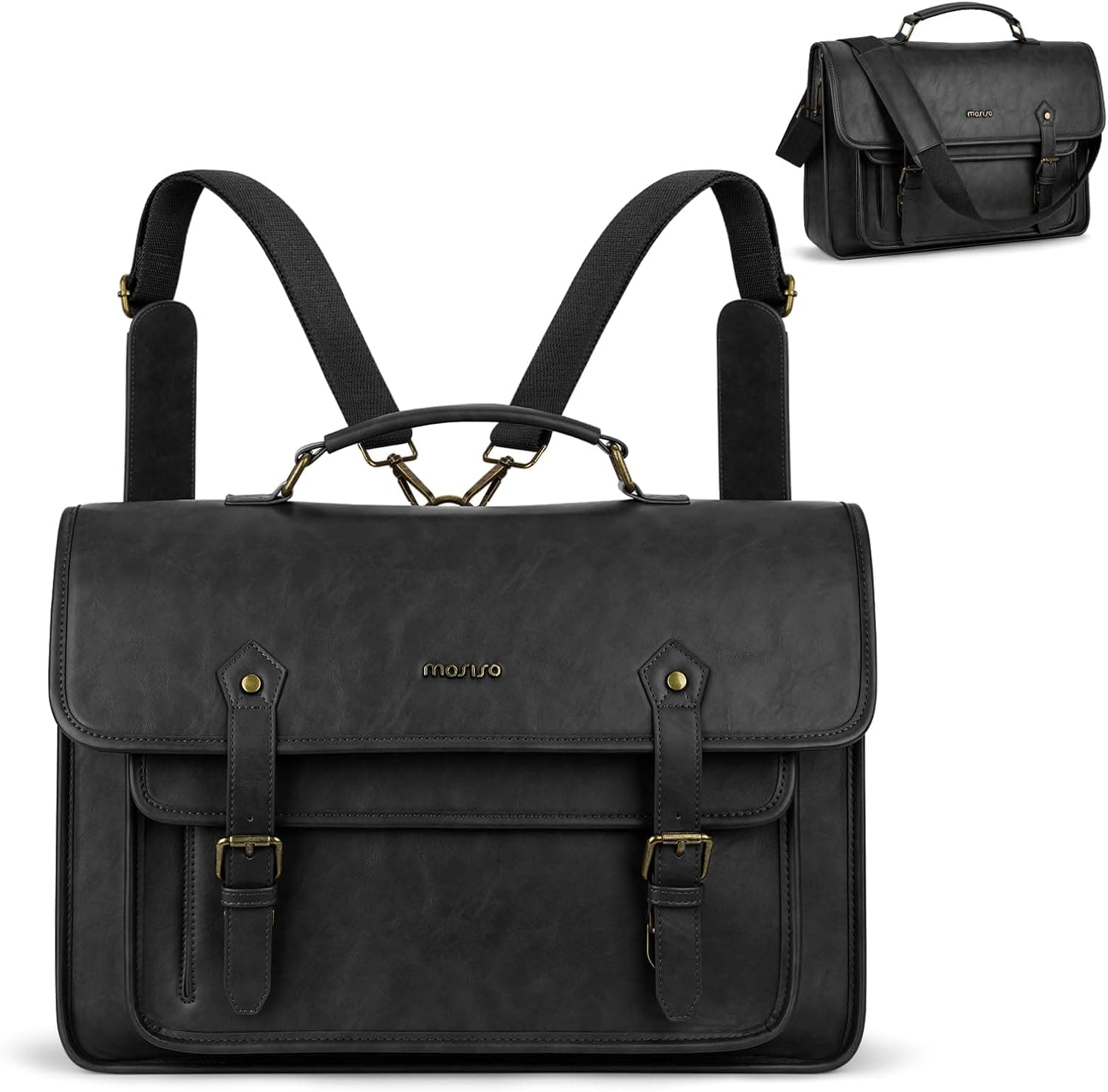 MOSISO 3-in-1 Laptop Bag Briefcase Messenger Backpack 15.6 Inch - image 1