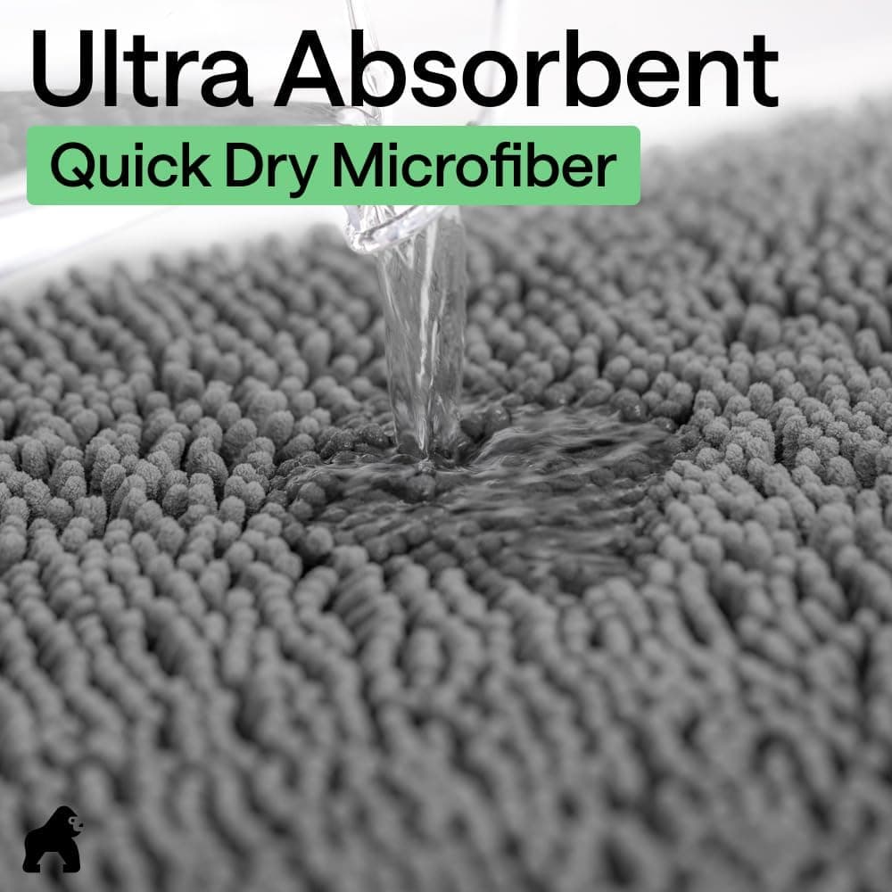 Gorilla Grip Bath Rug Mat 30x20 Thick Chenille thumbnail 5