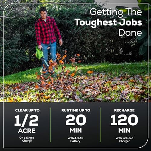 Greenworks 40V Cordless Leaf Blower thumbnail 4