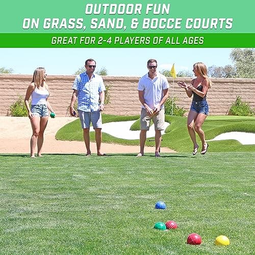 GoSports Backyard Bocce Sets with 8 Balls, Pallino, Case and Measuring Rope - Soft Foam thumbnail 4