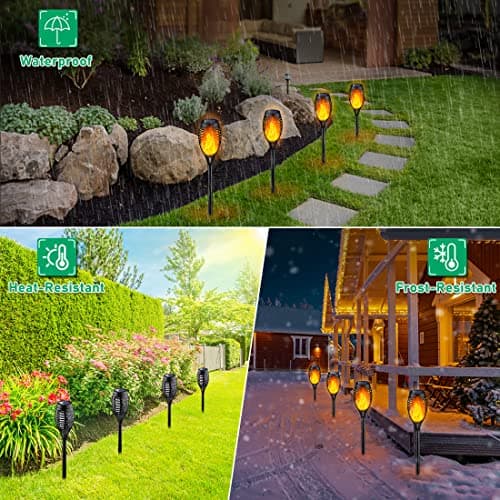 Sterno Home Outdoor Solar LED Tiki Torch (4-Pack) thumbnail 4