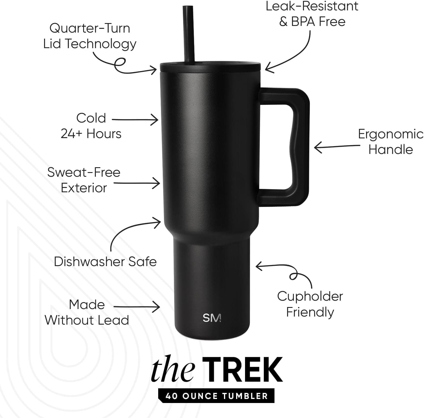 Simple Modern Trek Tumbler 40 oz with Handle and Straw Lid thumbnail 2