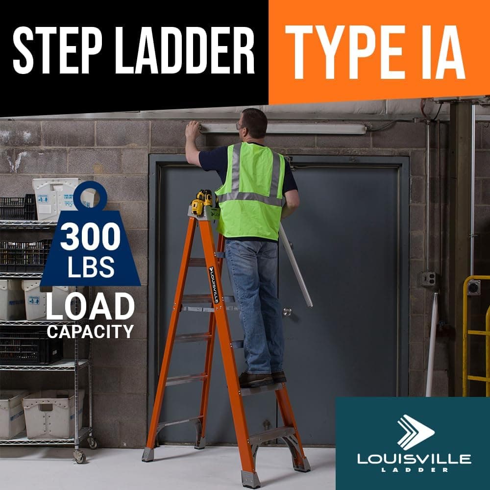 Louisville Ladder FS1506 6-Foot Fiberglass Step Ladder thumbnail 2