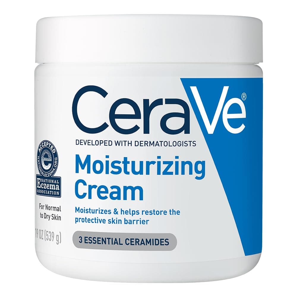 CeraVe Moisturizing Cream, Body and Face Moisturizer for Dry Skin