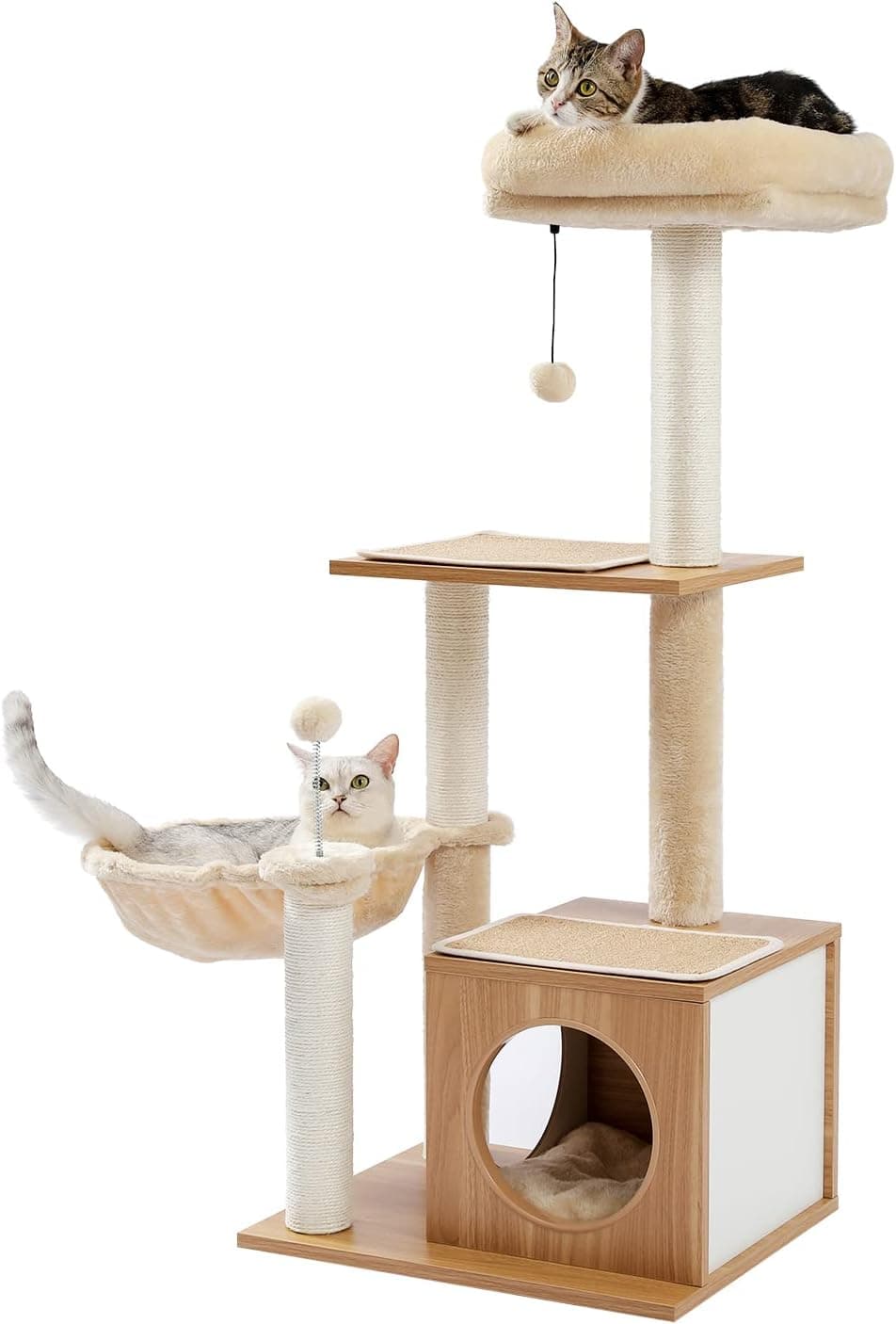 PETEPELA 42.5-Inch Modern Cat Tower - image 1
