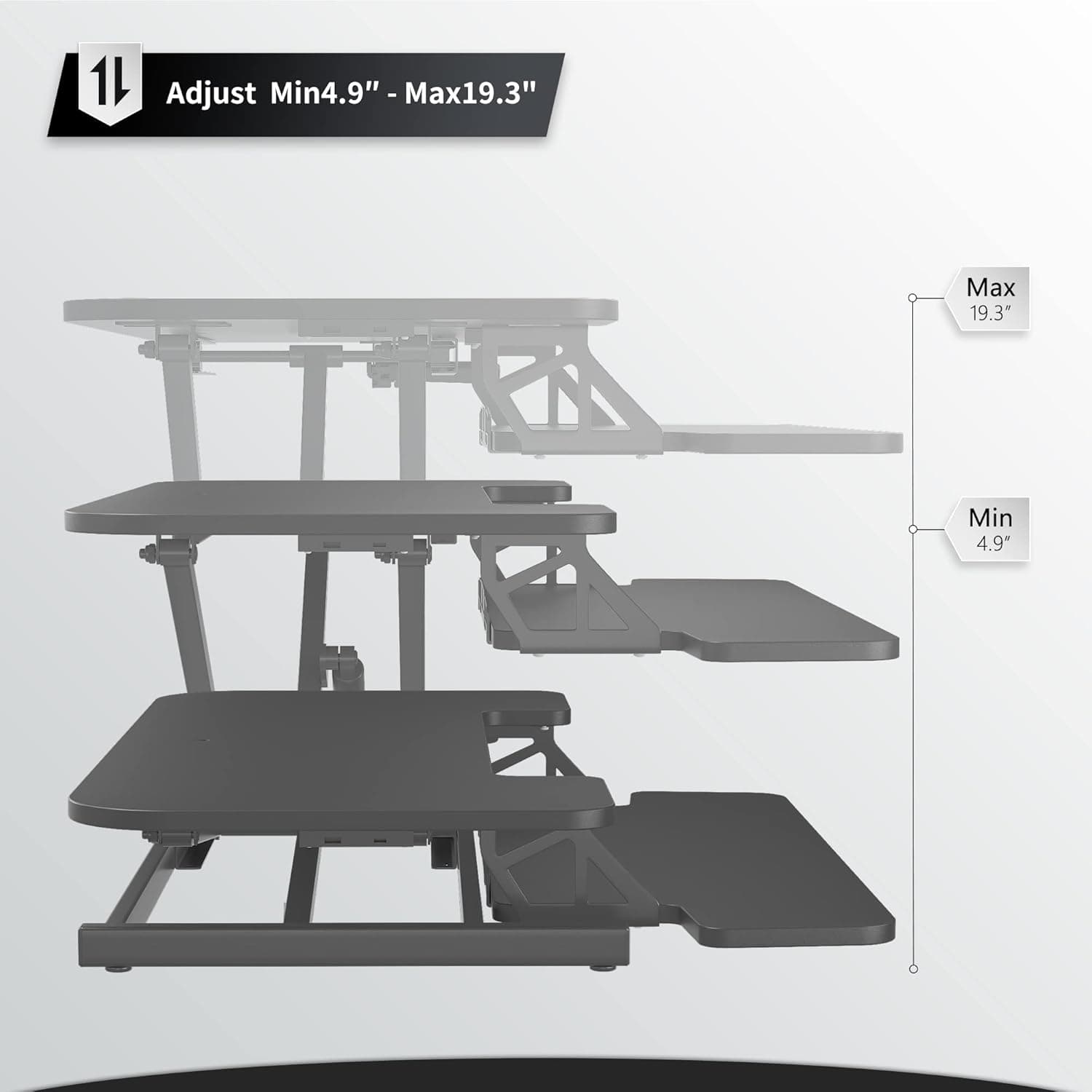 FEZIBO 36-Inch Standing Desk Converter thumbnail 5