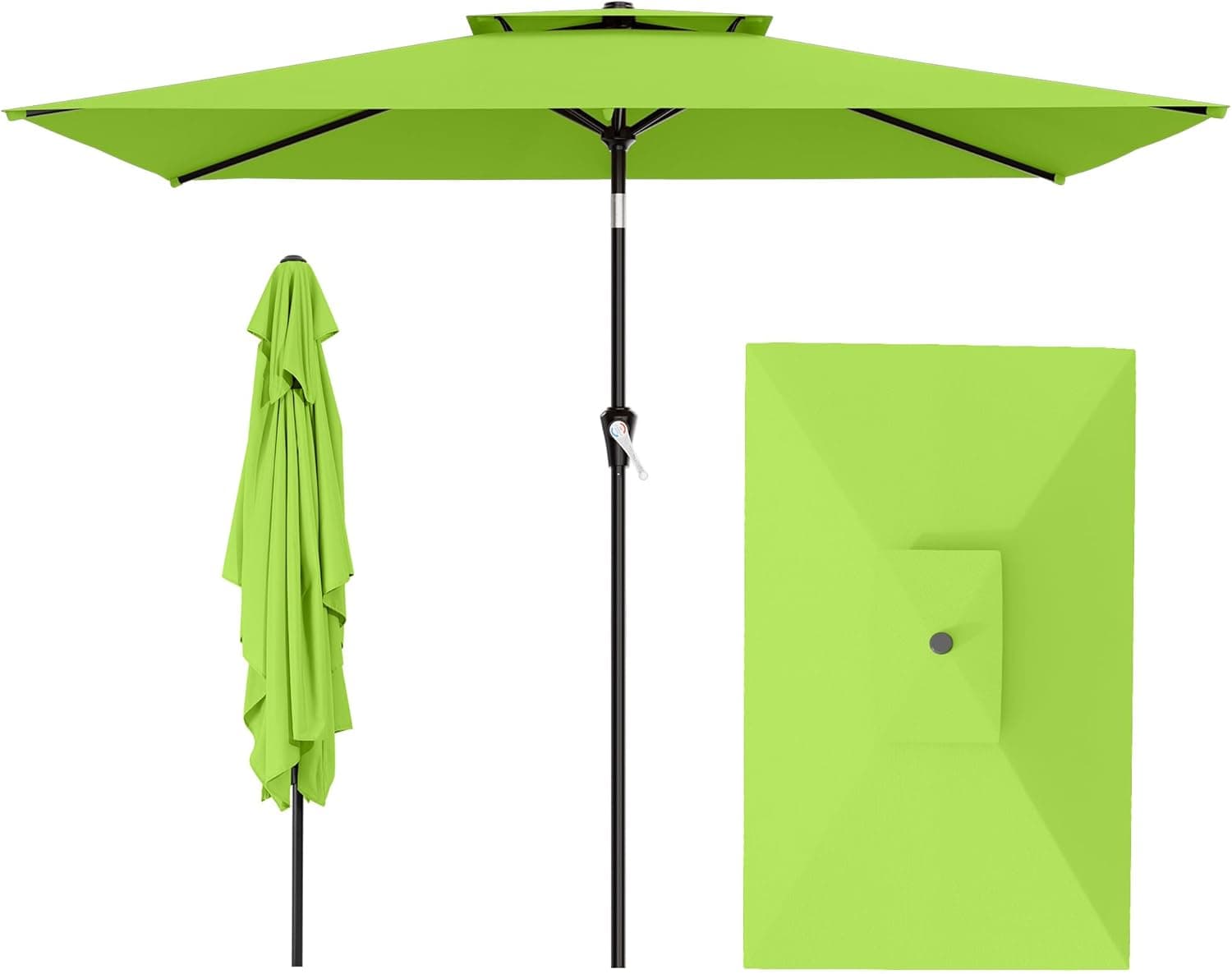 AreShark 9 FT Patio Umbrella with Push Button Tilt and Crank, 8 Sturdy Ribs - image 1