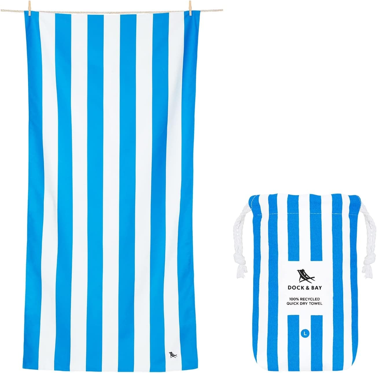 Dock & Bay Quick-Dry Beach Towel (Extra Large, Cabana) - image 1
