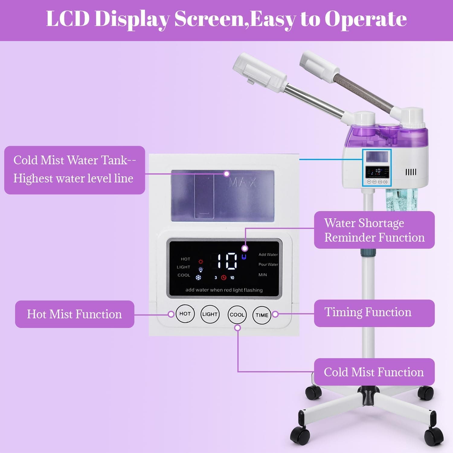 Professional 2-in-1 Facial Steamer with Hot & Cold Mist — Esthetician Steamer thumbnail 2