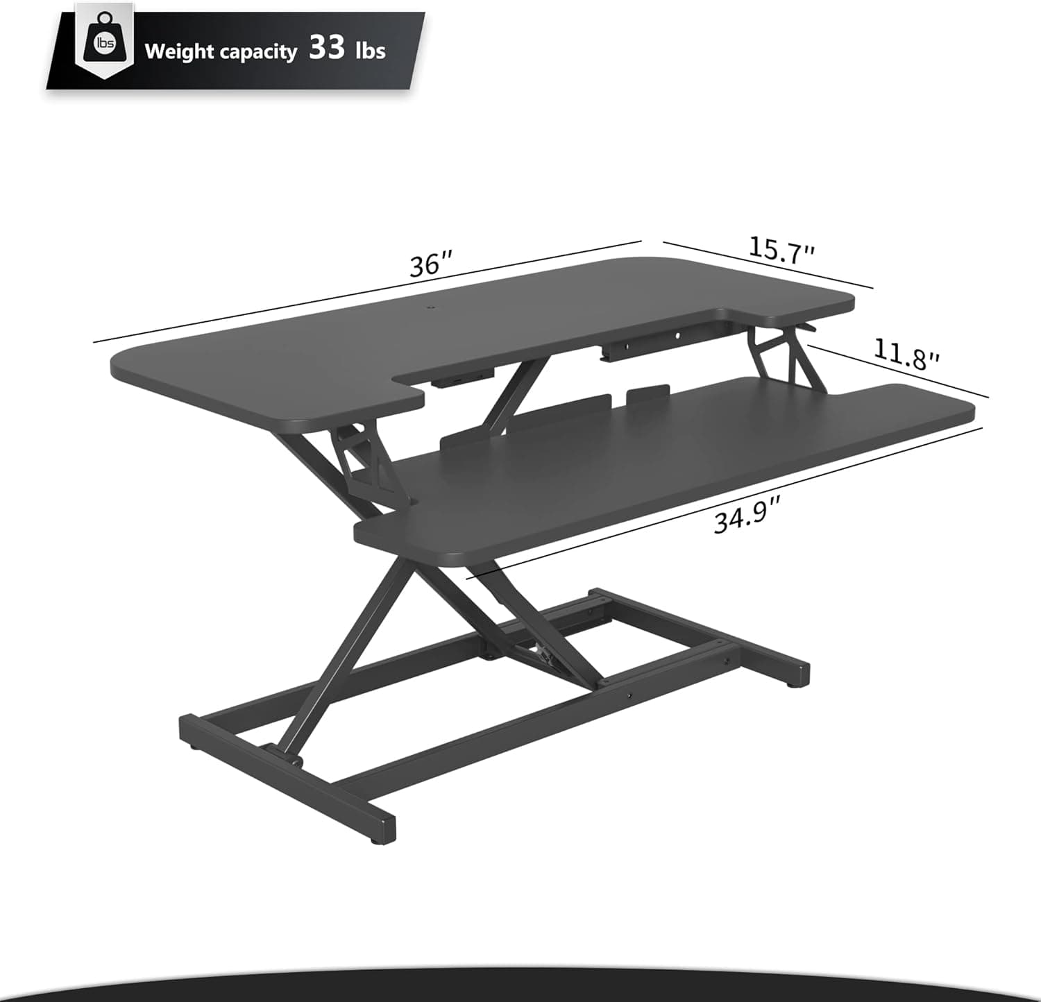 FEZIBO 36-Inch Standing Desk Converter thumbnail 3
